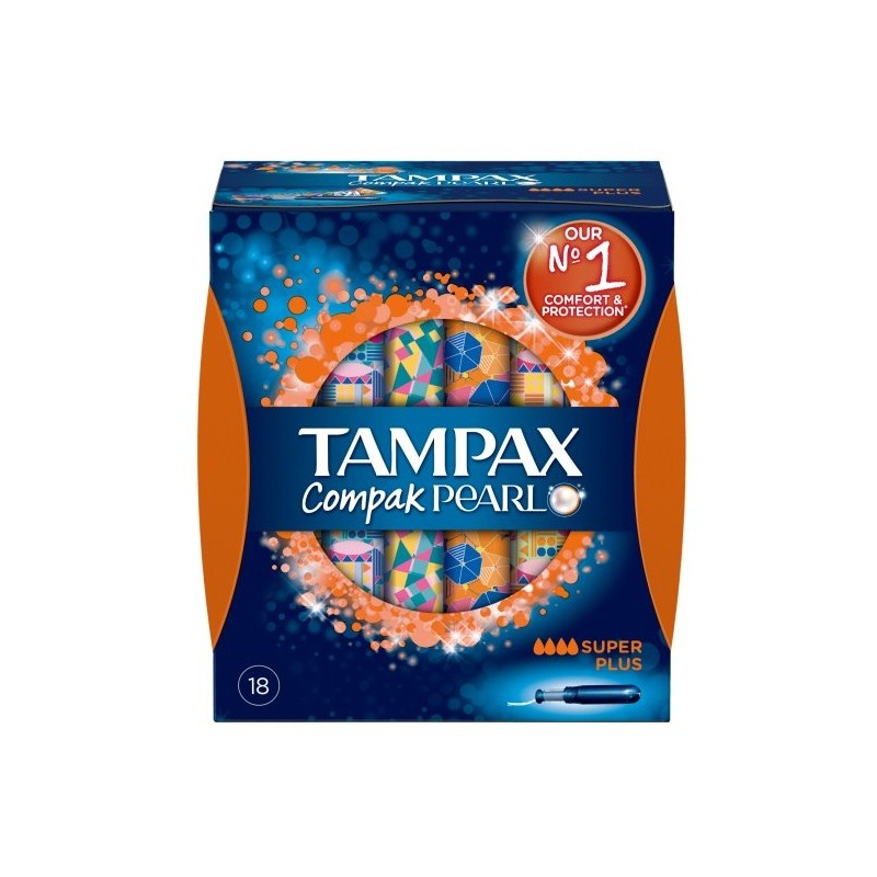 Tampax Pearl Compak Super Plus Tampons, 16 per Pack