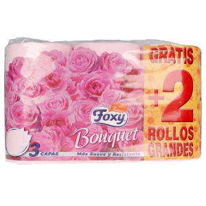 Foxy Bouquet Color Toilet Paper 3 Layers 4 + 2 Rolls
