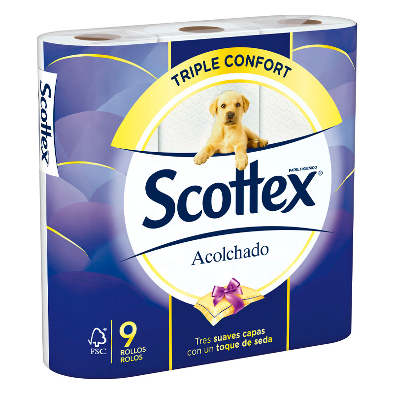 Papel Higiénico Acolchado Scottex 9 Rollos
