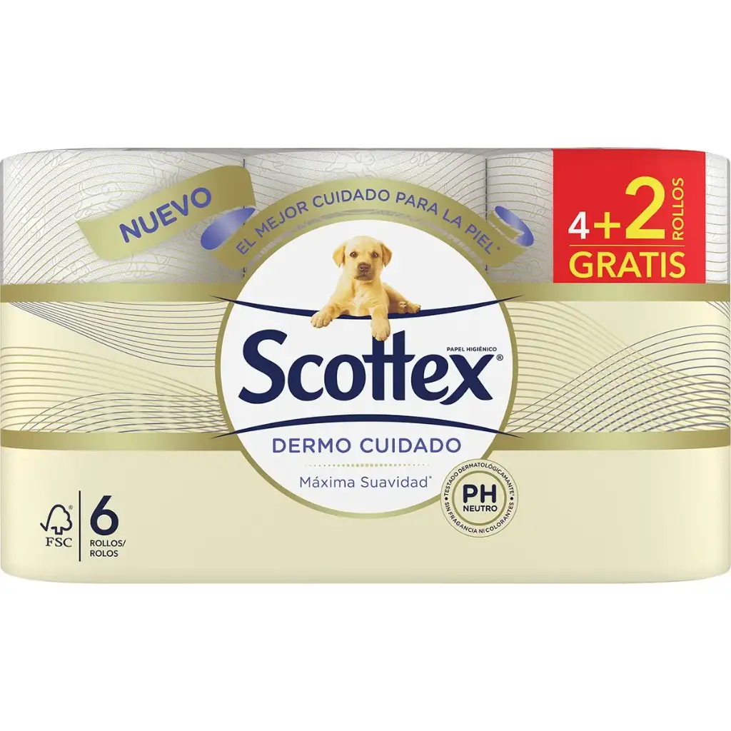 SCOTTEX PAPEL HIG DERMO 6R