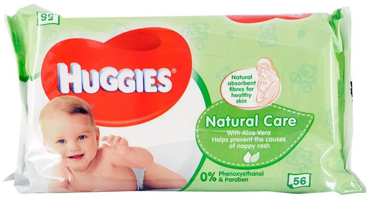 Huggies Natural Care 99% Water Baby TOALLITAS, 56 uds
