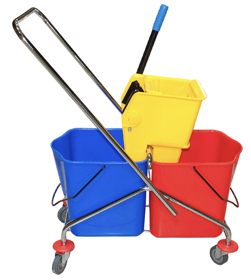 CUBO INDUSTRIAL DOBLE CON ESCURRIDOR CHASIS METALICO 50L