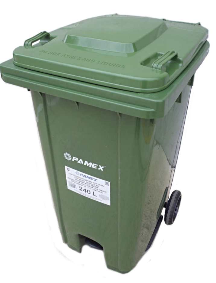 PAPELERA CONTENEDOR DE BASURA CON PEDAL 240L