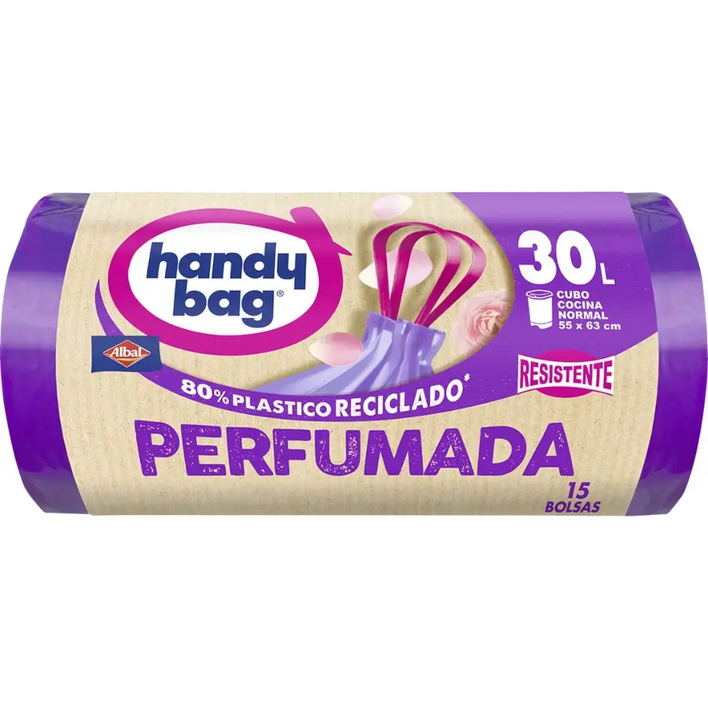 HANDY BAG PERFUMADA B. BASURA RESISTENTE 30L 15 U