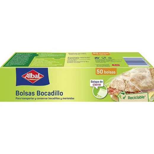 ALBAL BOLSAS BOCADILLO 1 L. 50B