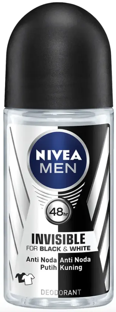 NIVEA DESOD ROLL-ON 50ML.MEN INVISIBLE BLACK&WHITE-EX