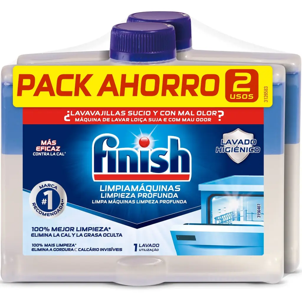 Finish Limpiamáquinas Limpieza Profunda Regular Duplo 2x250ml