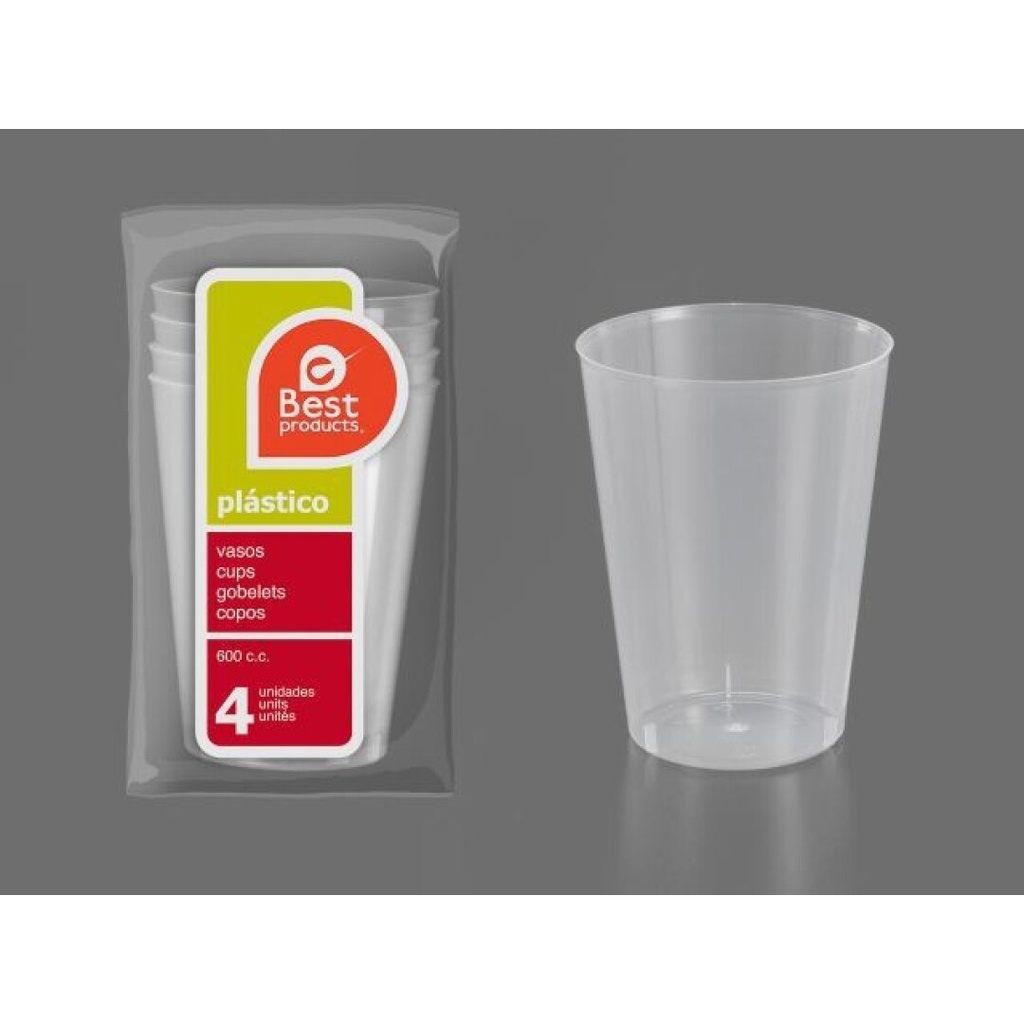 VASO REUT. TRANSP. A/C 600 CC PP 4 UDS