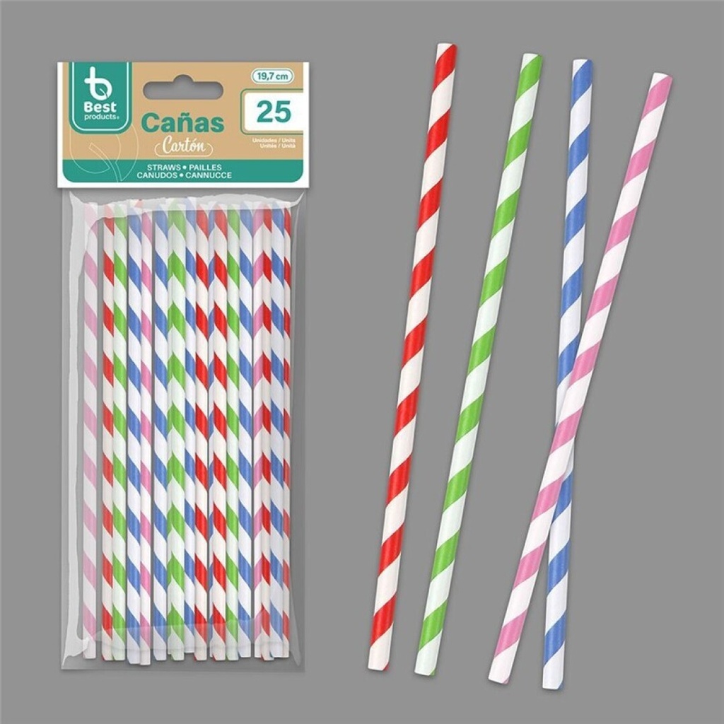 BEST PRODUCTS CAÑA FRANJA COLORES SURTIDOS 25 UDS