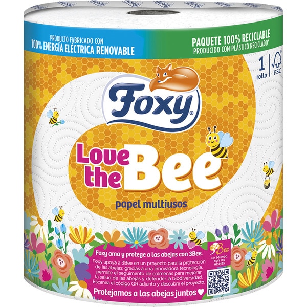 FOXY PAPEL DE COCINA JUMBO LOVE THE BEE 1 UNIDAD