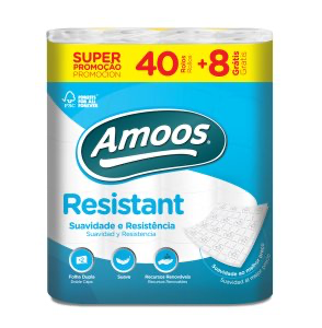 AMOOS PAPEL HIGIENICO RESISTANT 13 M 2 CAPAS (40+8 UDS.)