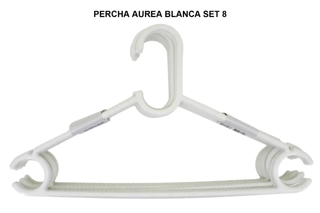 PERCHA AUREA BLANCA SET 8