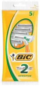 BIC MAQUINILLA AFEITAR 5 U. 2 HOJAS SENSITIVE AMARILLA.