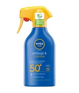 NIVEA SUN PROTECTOR SOLAR PISTOLA 270 ML SPF50+ PROTEGE & HIDRATA 48 HORAS DE HIDRATACION RESISTENTE AL AGUA