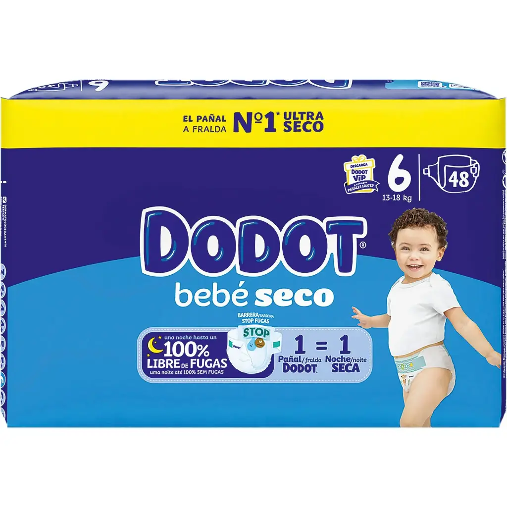 DODOT AZUL SECO T-6 13-18KG. 48UD.