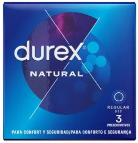 DUREX (3 UDS.) PRESERVATIVO NATURAL 