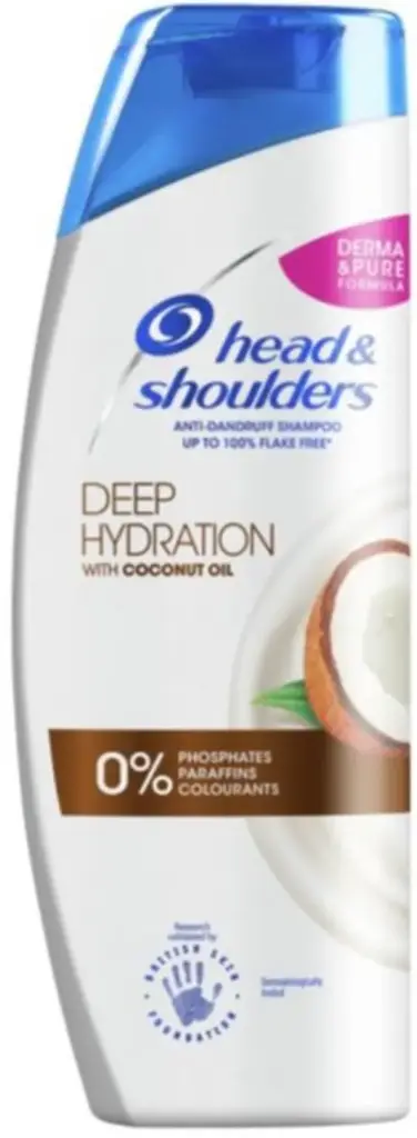 H&S champú 250 ml. Anticaspa aceite de coco hidratación intensa.