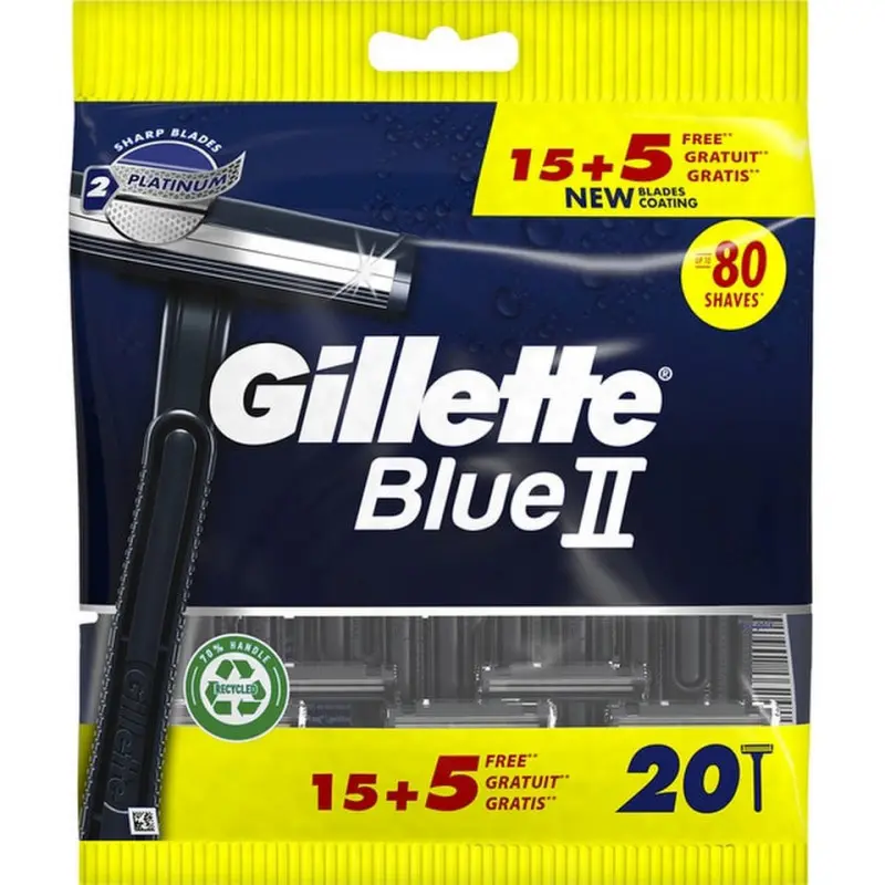 GILLETTE MAQ BLUE II 15+5U