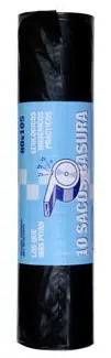 MESAC BOLSA BASURA NEGRA 80X105 (10UDS) G-150 (120L)