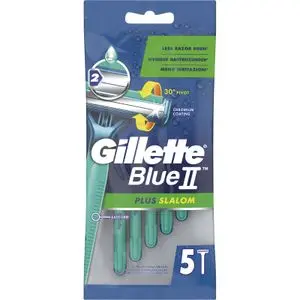 GILLETTE MAQ BLUE II PLUS SLALOM CUCHILLA AFEITAR DESECHABLE 5UDS 						