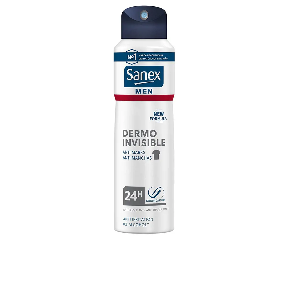 SANEX DESODORANTE SPRAY 200 ML MEN INVISIBLE ANTI-TRANSPIRANTE 24 HORAS ANTI-MANCHAS