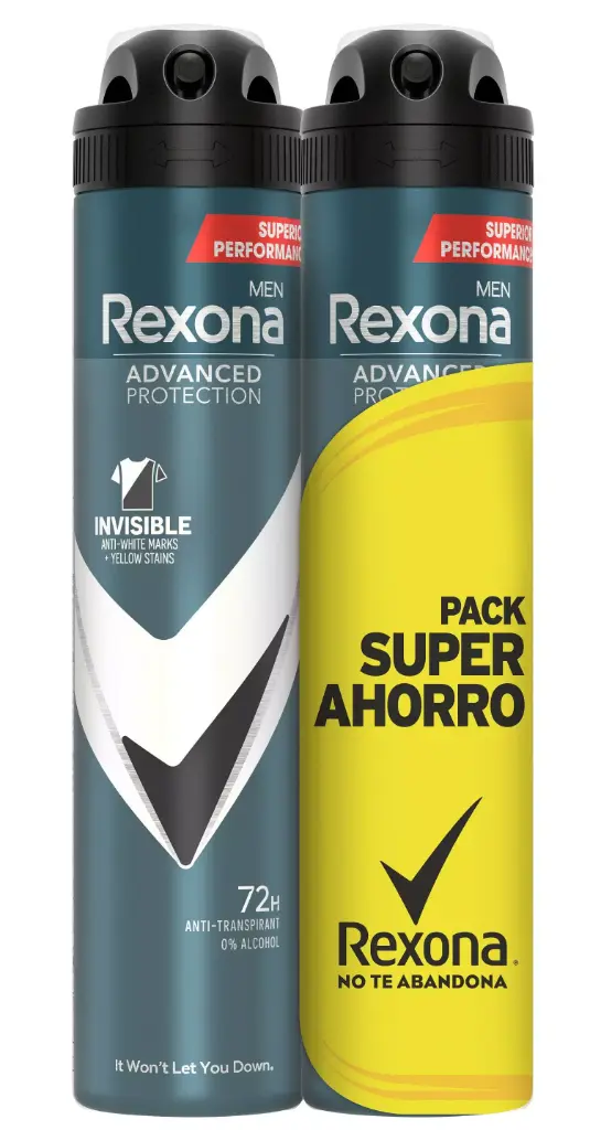 REXONA DESOD. SPRAY 200 ML MEN INVISIBLE ADVANCE 72 HORAS DUPLO