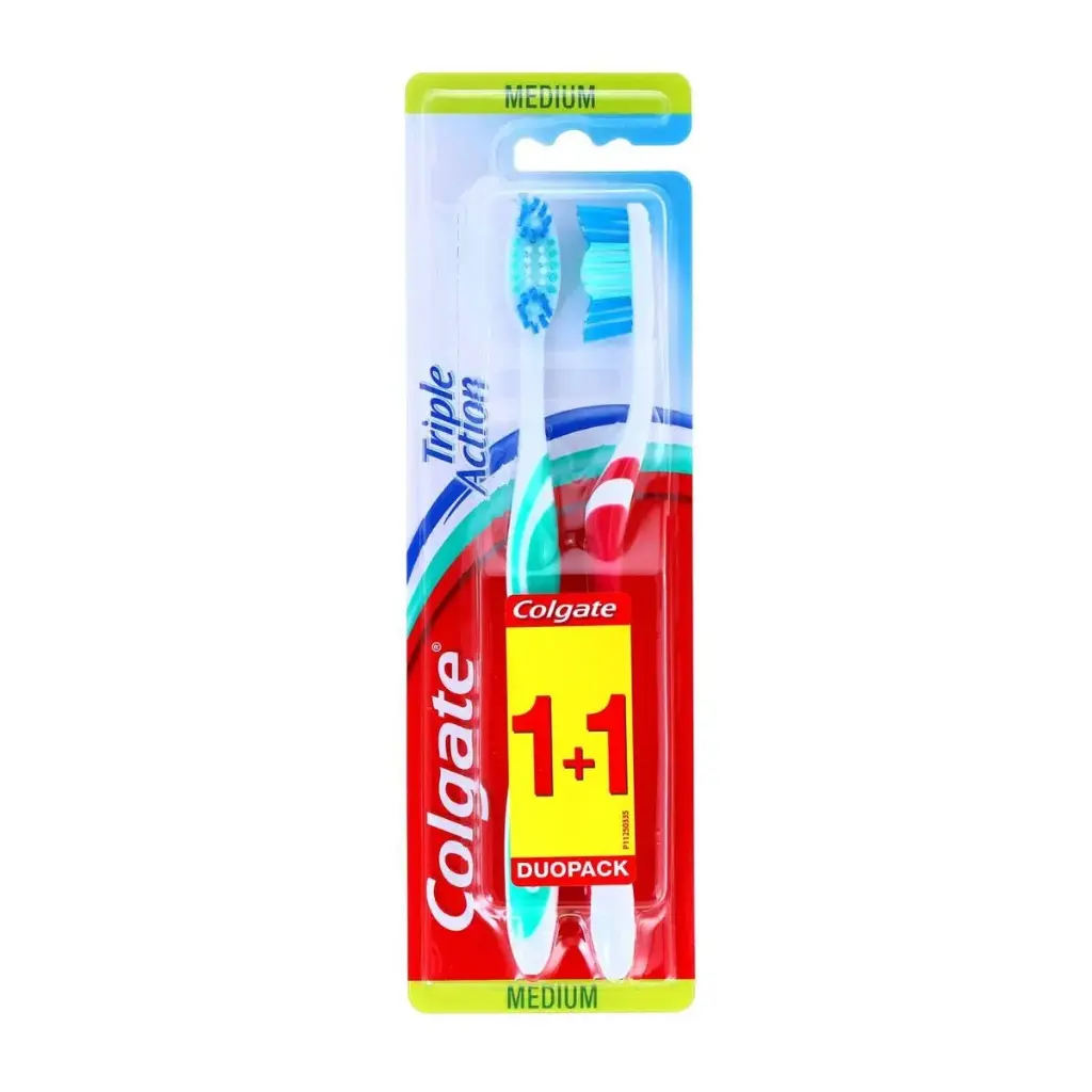 COLGATE CEPILLO DENTAL TRIPLE ACCIÓN MEDIO 2UDS