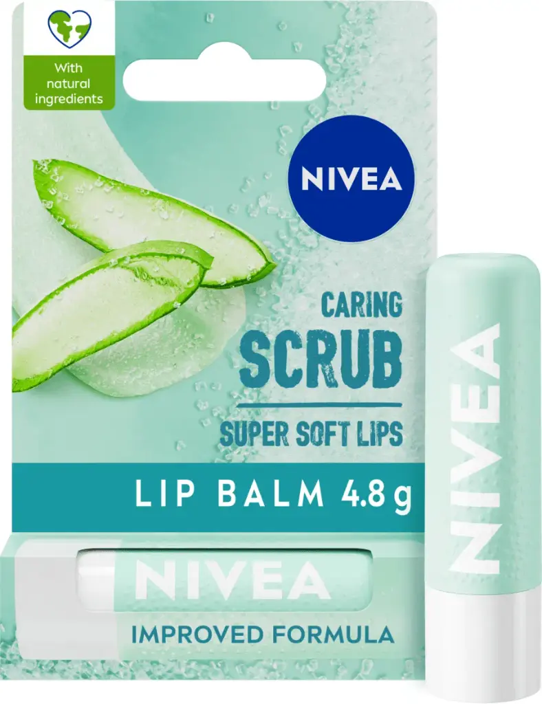 L.NIVEA BÁLSAMO LABIAL 4,8G ALOE VERA CARING SCRUB