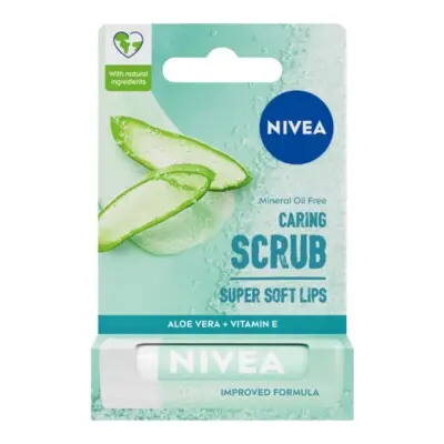 NIVEA BÁLSAMO LABIAL 4,8G ALOE VERA CARING SCRUB