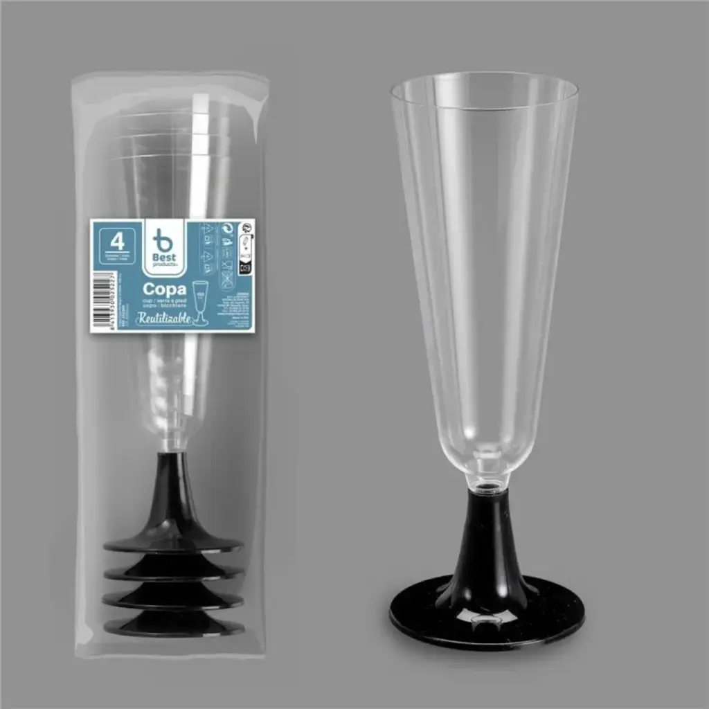 BEST PRODUCTS S/4 COPA REUT. CAVA PIE NEGRO 150 CC