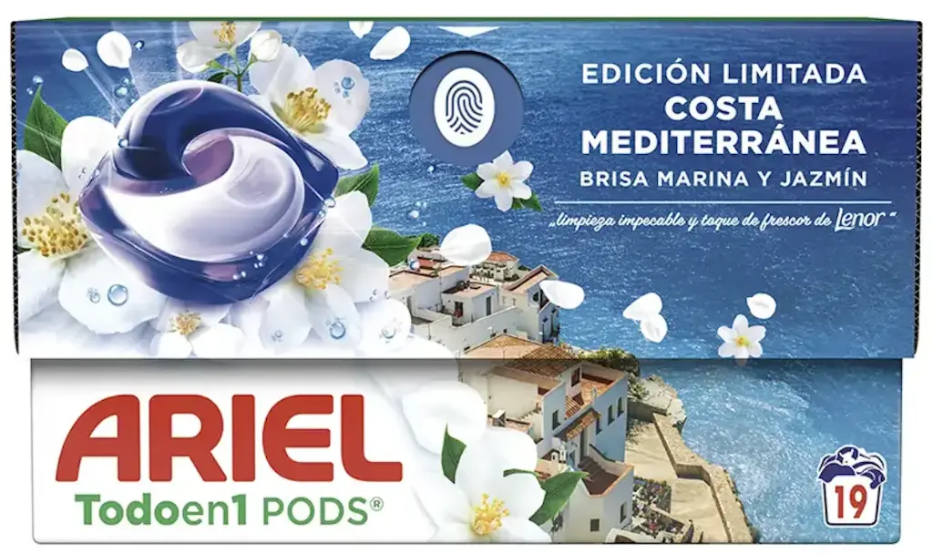 ARIEL CÁPSULAS DETERGENTE 19UDS COSTA MEDITERRÁNEA