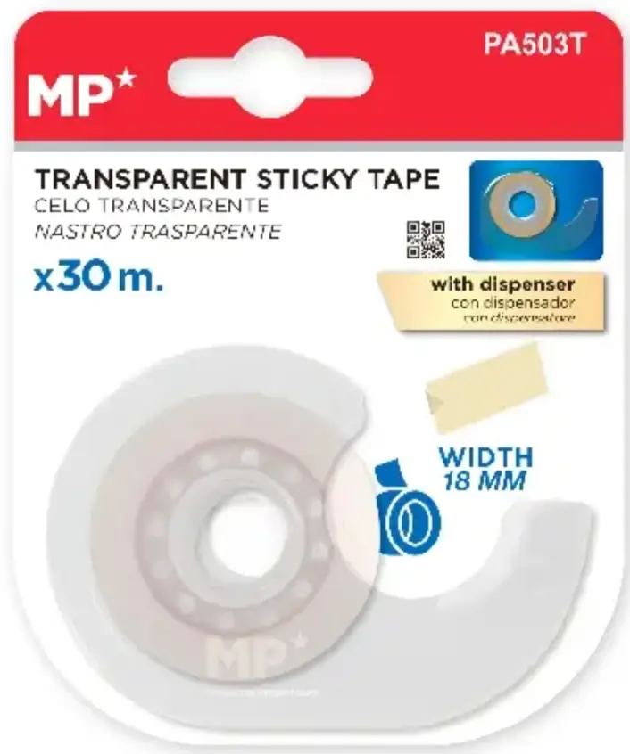 MP CINTA CELO TRANSPARENTE CON DISPENSADOR