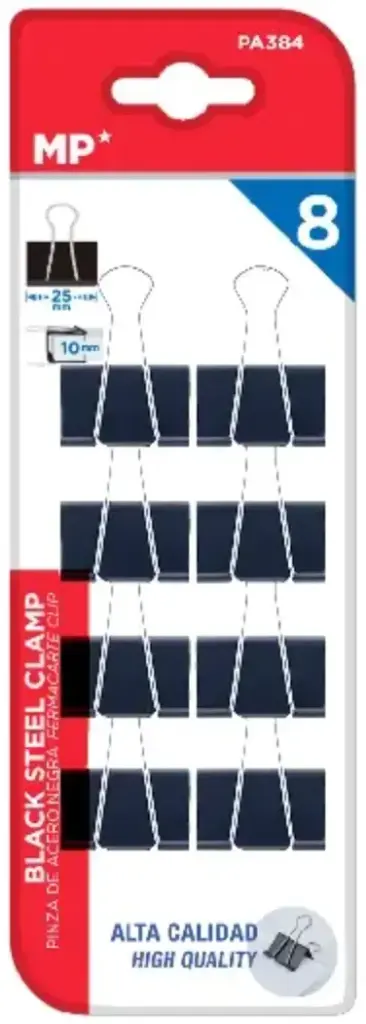 MP PINZA DE ACERO 25 MM 8UDS