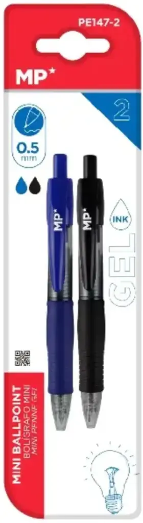 MP BOLÍGRAFO GEL MINI PUNTA 0.7 mm 2 Uds.
