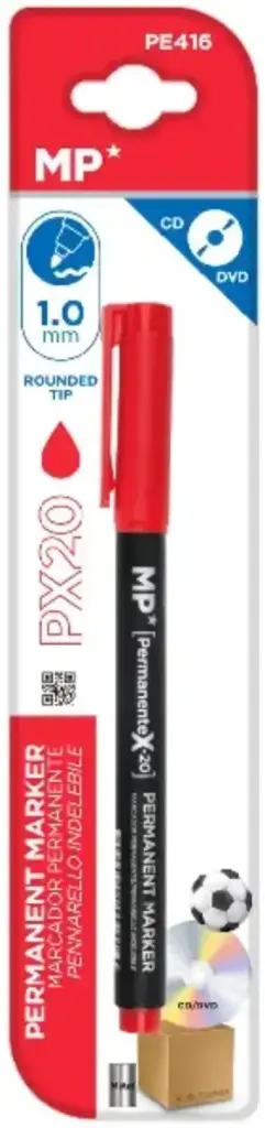 MP MARCADOR CD PUNTA MEDIA ROJO