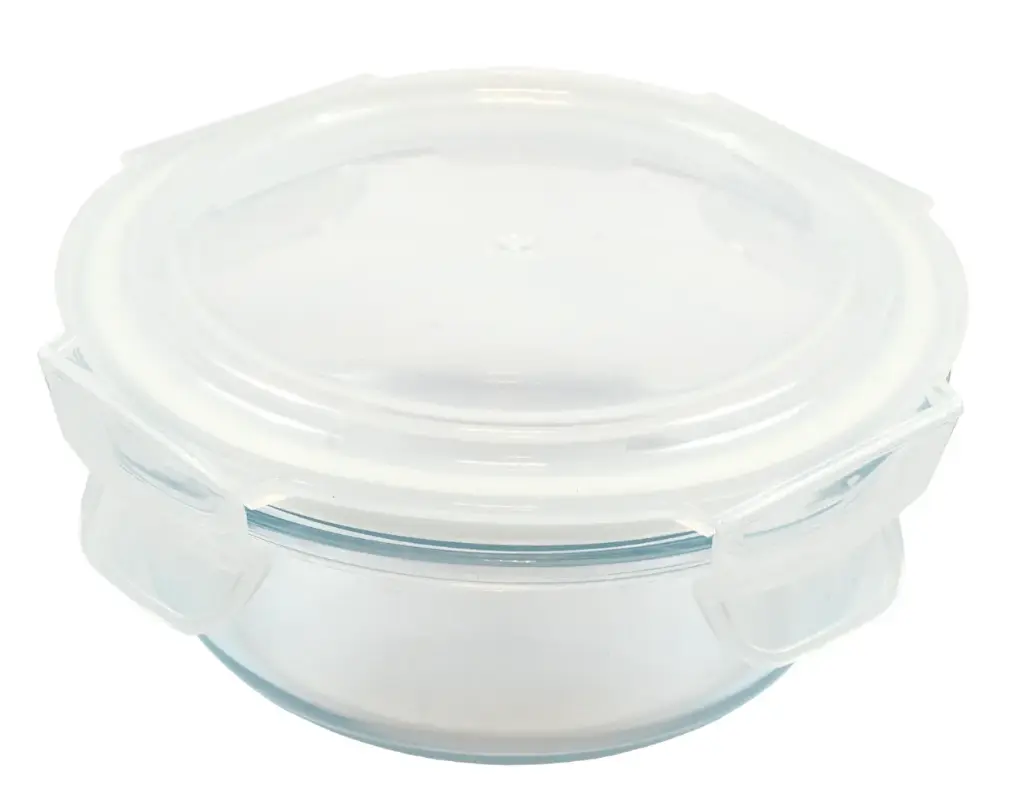 FIAMBRERA DE BOROSILICATO REDONDA C/TAPA 400ML