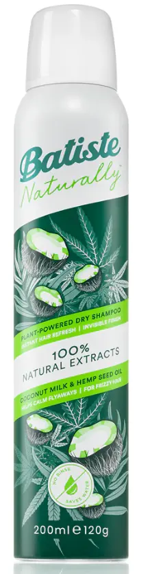 BATISTE CHAMPÚ SECO 200ML NATURALLY COCONUT MILK & HEMP
