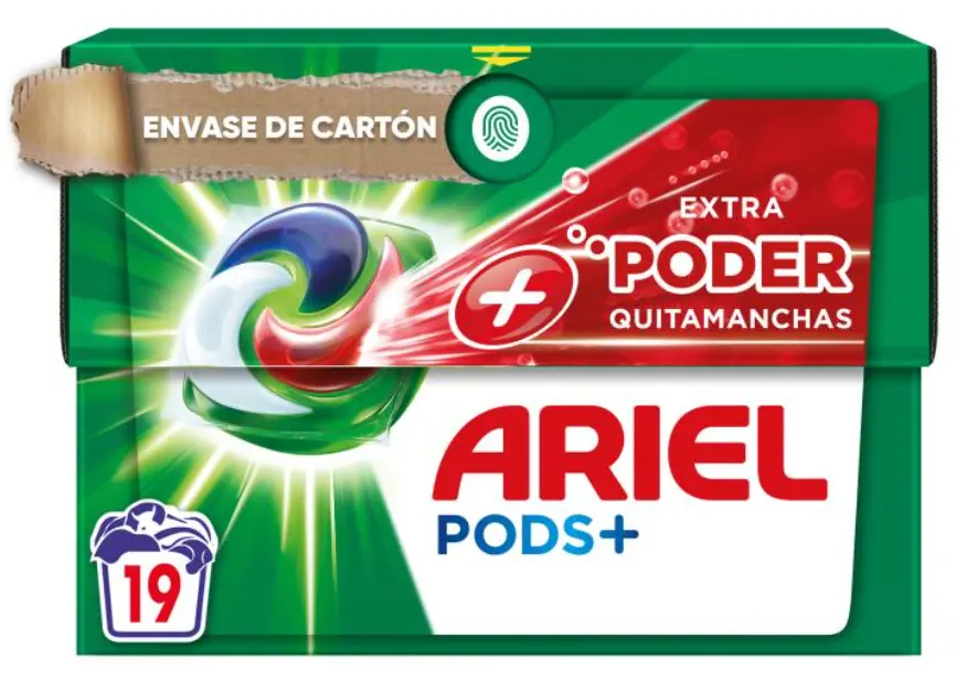 ARIEL CÁPSULAS EXTRA PODER QUITAMANCHAS 19 DOSIS