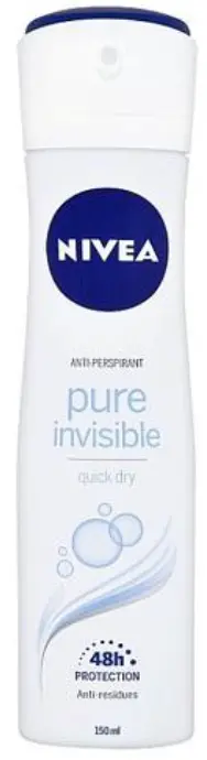 NIVEA SPRAY 150ML PURE INVISIBLE ANTI-MANCHAS BLANCAS