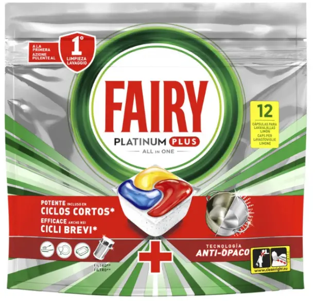 FAIRY LAVAVAJILLAS CÁPSULAS 12UD PLATINUM PLUS ALL IN ONE