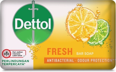 DETTOL JABON PASTILLA 100G. FR ESH PACK 4 UD.