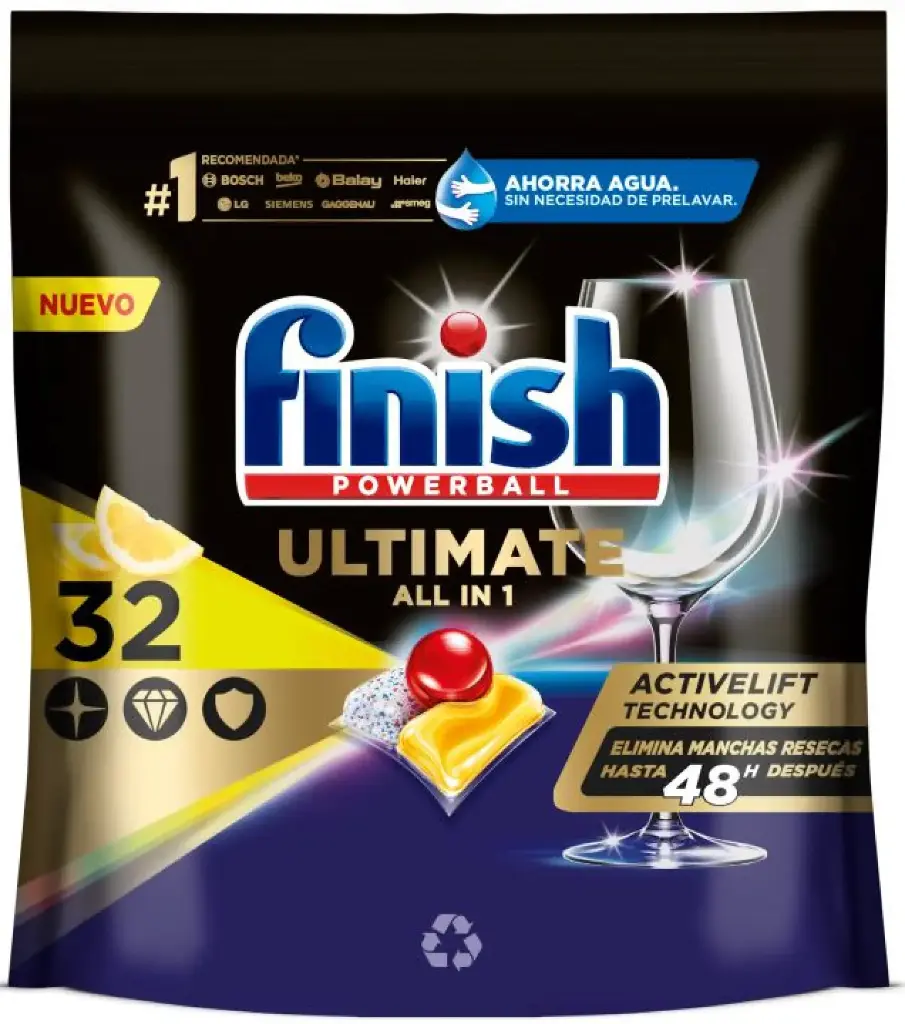 FINISH LAVAVAJILLAS POWERBALL 32UD ULTIMATE ALL IN ONE LIMÓN 