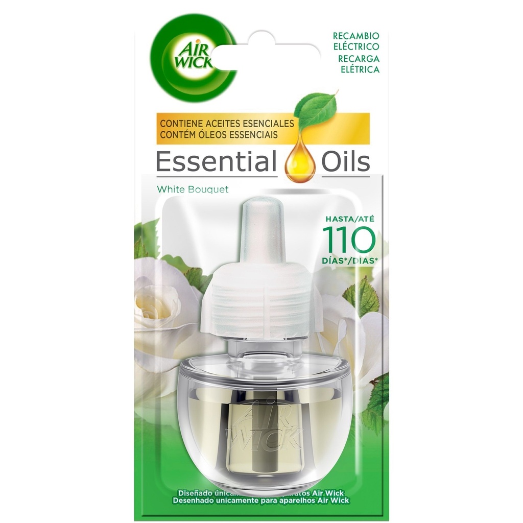 AIR WICK AMBIENTADOR ELECT.REC.WHITE BOUQUET(FLORES BLANCAS)