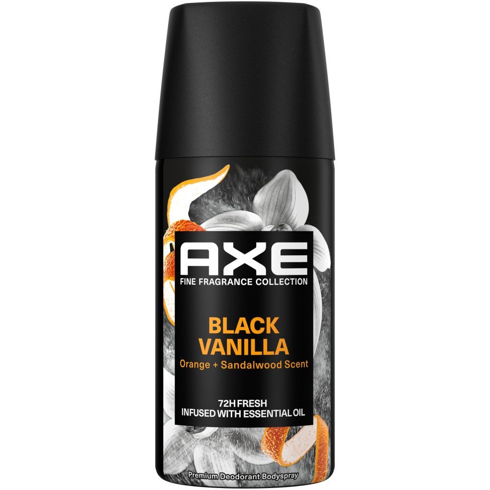 AXE MINI DESOD.SPRAY 35ML BLACK VANILLA 72HRS ORANGE+SANDAL.