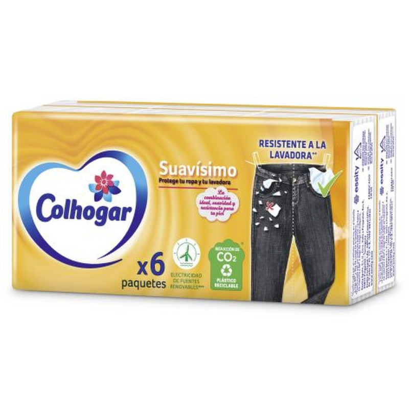 COLHOGAR PAÑUELOS 6X8 COMPACTO BLANCO (4CAPAS)