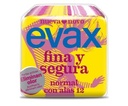 EVAX FINA Y SEGURA COMPRESAS ALAS NORMAL 12UD.NUEVO         