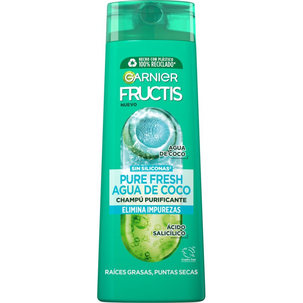 FRUCTIS CHAMPU 380ML. PURE FRESH AGUA DE COCO               