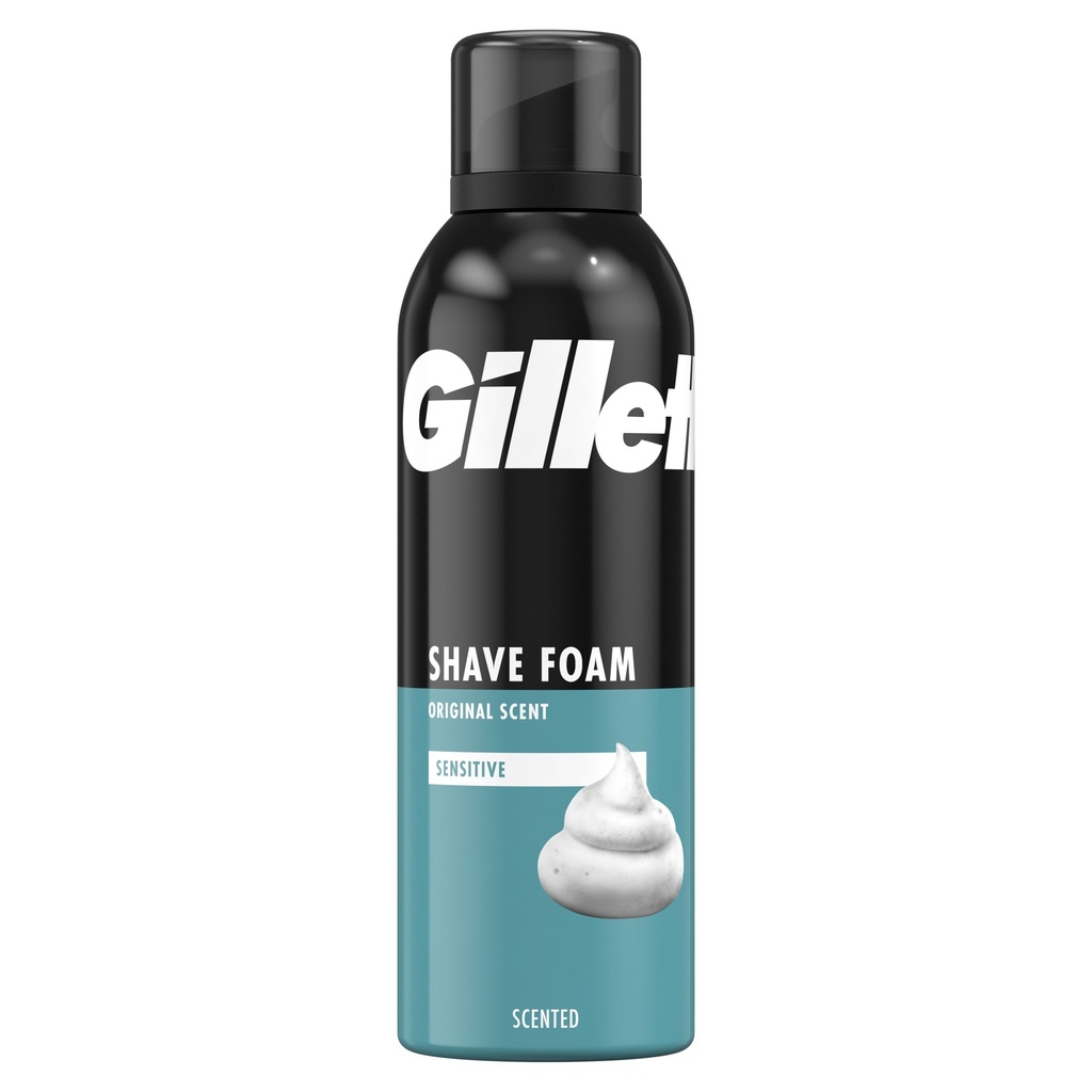 GILLETTE ESPUMA AFEITAR 200ML.SENSIBLE.(NUEVO)
