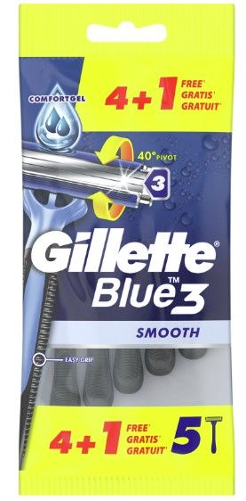 GILLETTE MAQUINILLA DESECHABLE BLUE3 4+1 GRATIS. M-24       