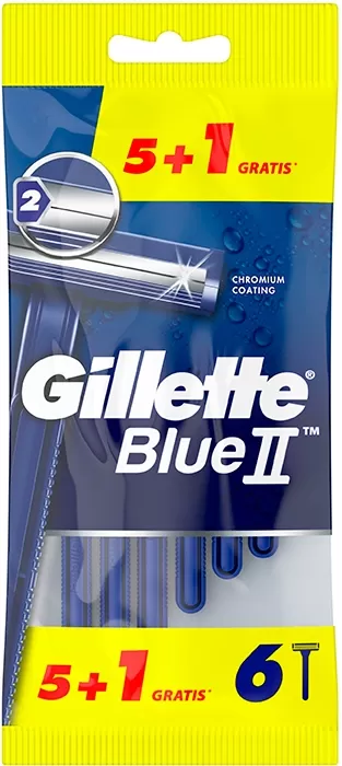 GILLETTE MAQUINILLA DOBLE FILO BLUE II 5+1 UD.              